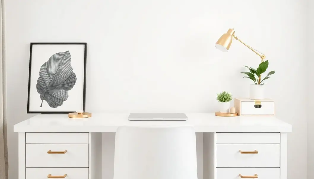 A minimalist workspace showcasing decluttered elegance.
