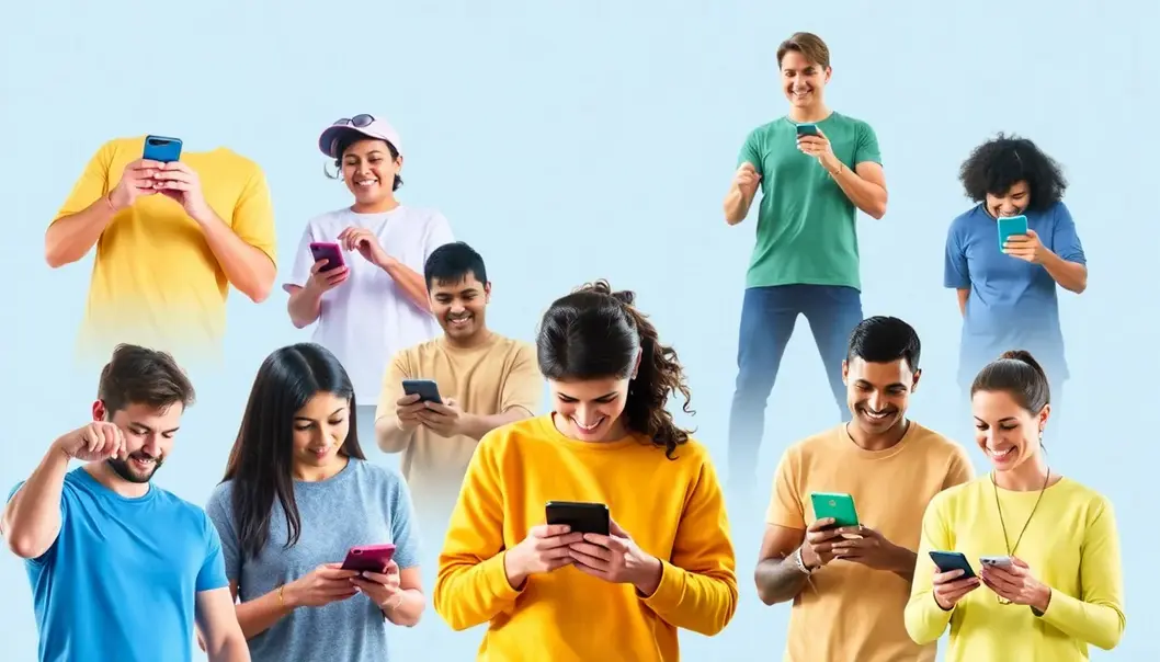 Sports fans engaging with apps for score tracking and team management on smartphones.
