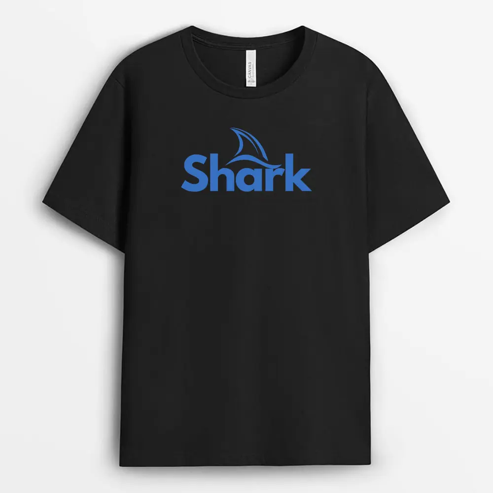 Black hoodie with fearless shark slogan, ocean-inspired streetwear